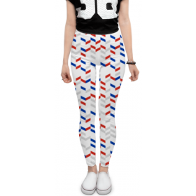 leggings с принтом Flag of Russia V в Ульяновске, 80% полиэстер, 20% эластан | Эластичный пояс, зауженные к низу, низкая посадка | 