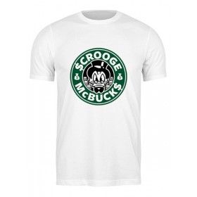 Мужская футболка с принтом Scrooge McBucks (Starbucks) в Ульяновске,  |  | 