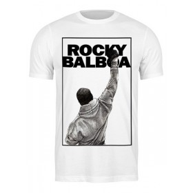 Мужская футболка с принтом Rocky Balboa в Ульяновске,  |  | Тематика изображения на принте: 