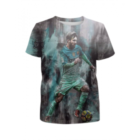 full_print_girl_tee с принтом Lionel Messi в Ульяновске,  |  | Тематика изображения на принте: 