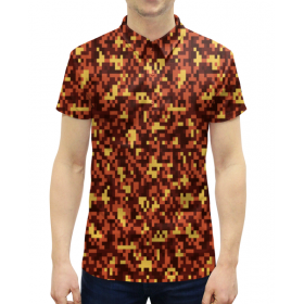 full_print_man_polo с принтом коричневый камуфляж в Ульяновске,  |  | 