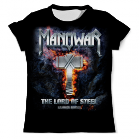 full_print_tee с принтом Manowar в Ульяновске, Футболка с нанесением полноцветного изображения по всей поверхности может быть выполнена в двух вариантах - ХЛОПОК и СИНТЕТИКА. | Хлопок - ткань из 100% хлопка высшего качества пенье.  <br>Синтетика - ткань с высоким содержанием синтетического волокна (до 80%).  Материал хорошо тянется, имеет приятную на ощупь фактуру | Тематика изображения на принте: 