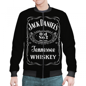 man_bomber с принтом Jack Daniels в Ульяновске,  |  | 