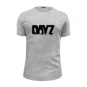 Мужская футболка Premium с принтом DayZ T-shirt в Ульяновске, Белый, черный, серый меланж, голубой: 100% хлопок, плотность 160 гр. Остальные цвета: 92% хлопок, 8% лайкра, плотность 170-180гр. |  | 